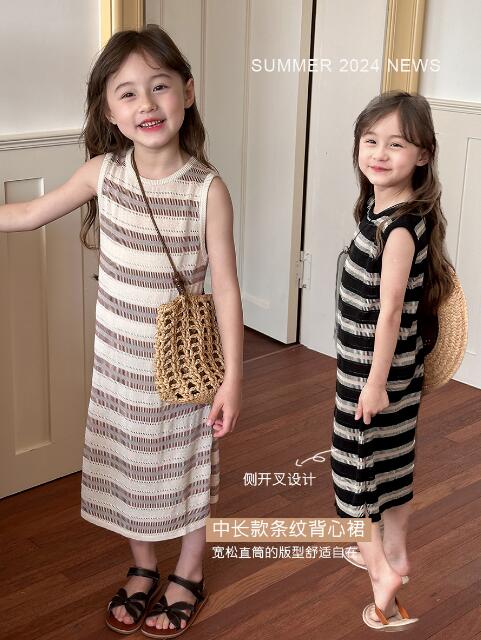 2024夏新品★子供服　ワンピース★90-160cm★2色