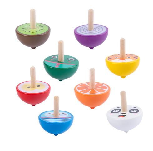 子供用品★知育玩具★親子で遊ぶ木製のミニコマ・おもちゃ・ホビー★