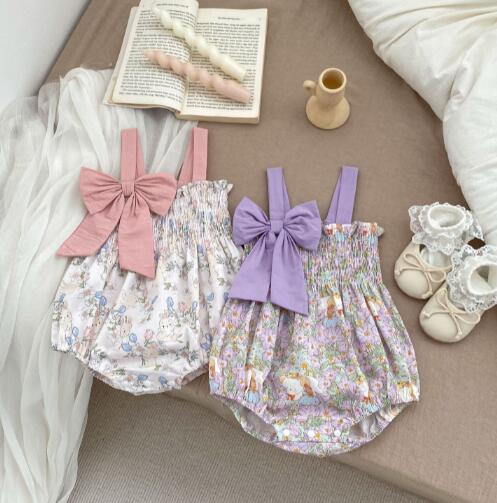 「2024」子供服★ロンパース★連体服★袖なし★韓国風子供服★ベビー★可愛い★2色★66-90CM