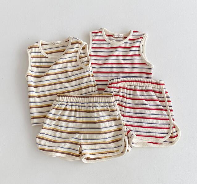 2024夏★子供服　トップス+ズボン　セット　80-130cm★2色