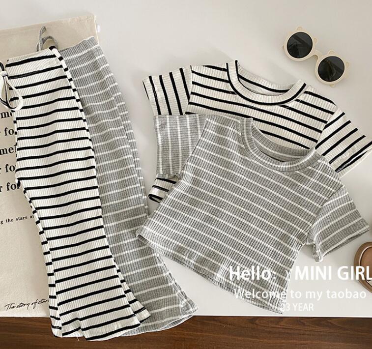 2024夏新品★子供服　トップス+ズボン　セット★90-140cm★2色