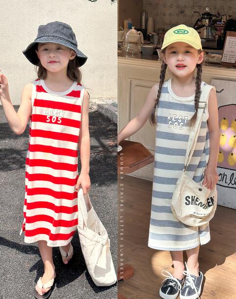 2024夏新品★子供服　ワンピース★90-160cm★2色