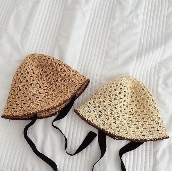 「2024」子供用★帽子★麦わら帽子★キッズ★バケットハット★2色