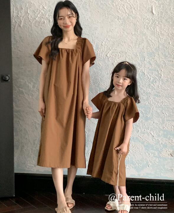 2024新品★子供服&親子服　ワンピース★80-140cm/SML★