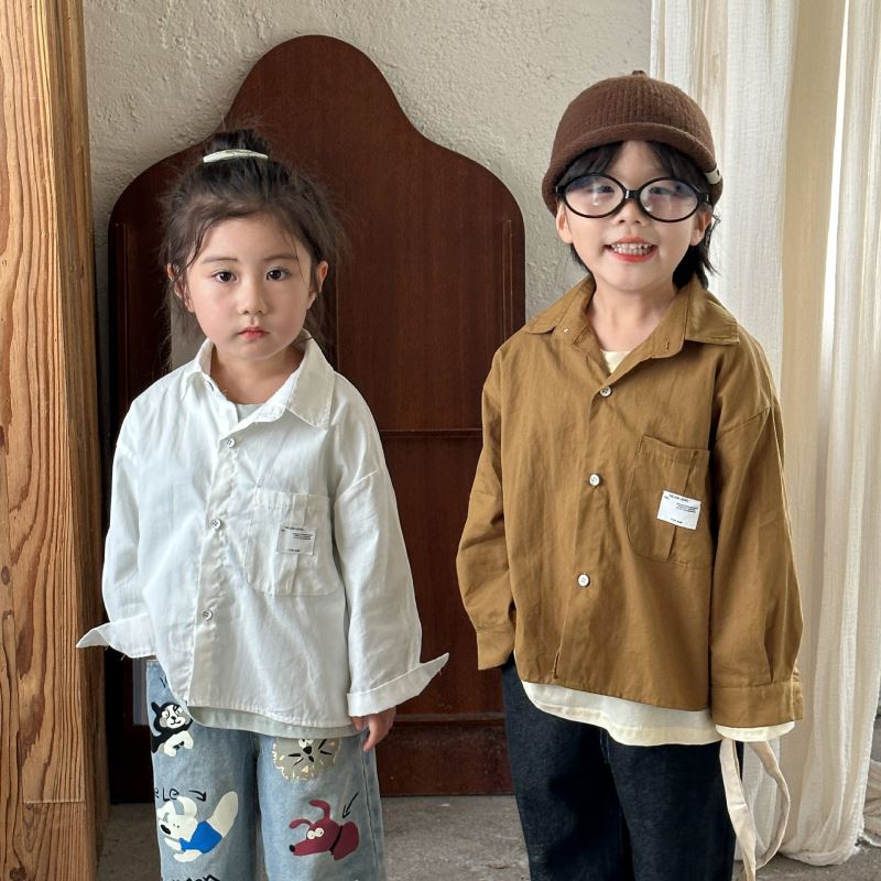 2024秋新品★子供服　トップス　シャツ★80cm〜150cm 2色