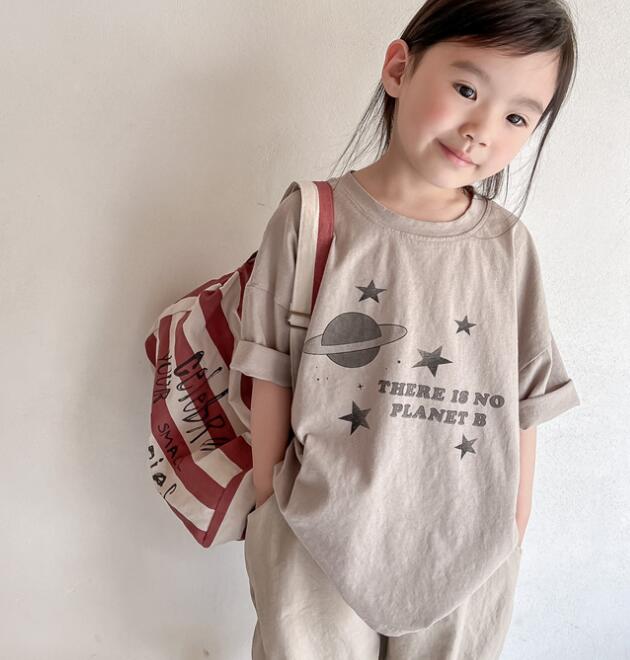 2024★夏新作★韓国風子供服★Tシャツ★80cm〜130cm 2色