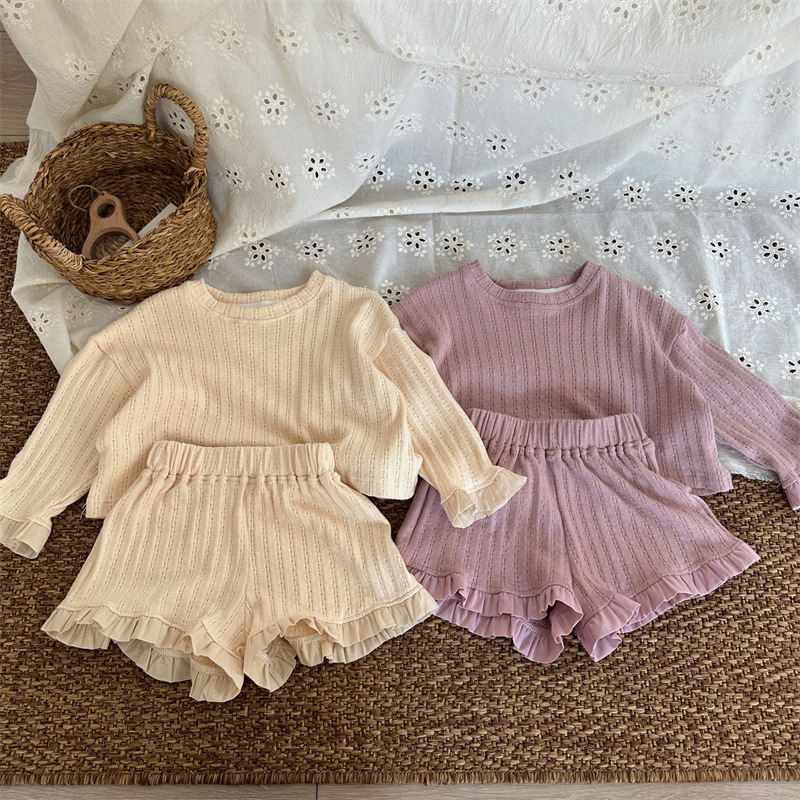 「2024」子供服★トップス+ショートパンツ★セットアップ★韓国風子供服★2色80cm〜130cm