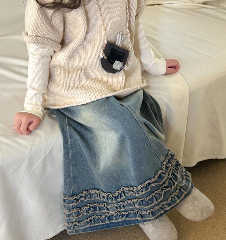 2024秋新品★子供服　デニムスカート★90cm〜140cm