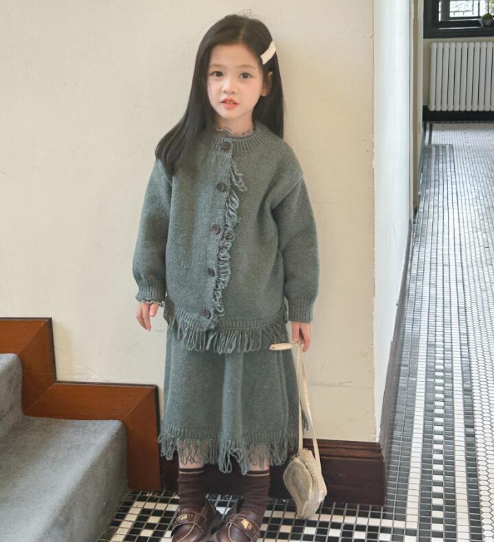 2024秋冬新品★子供服　ニット　セットアップ★90cm〜140cm 2色