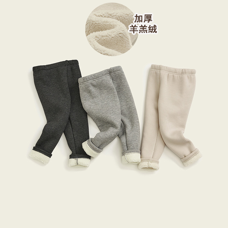 2024秋冬新入荷★子供服　裏起毛付きズボン★90cm〜150cm 4色