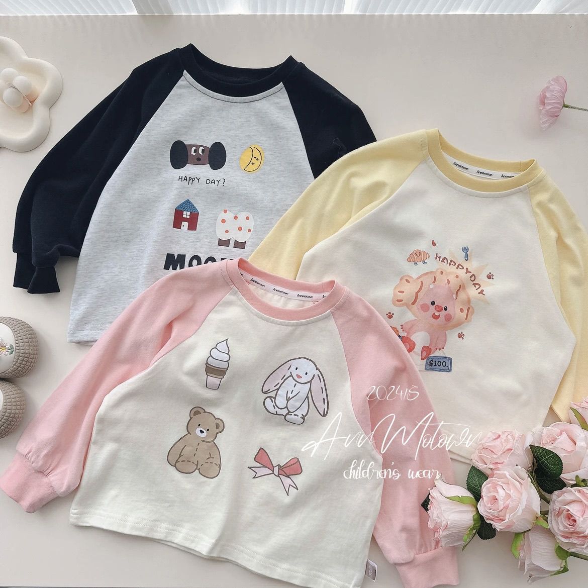 2024新品★子供服　トップス★90cm〜140cm 3色