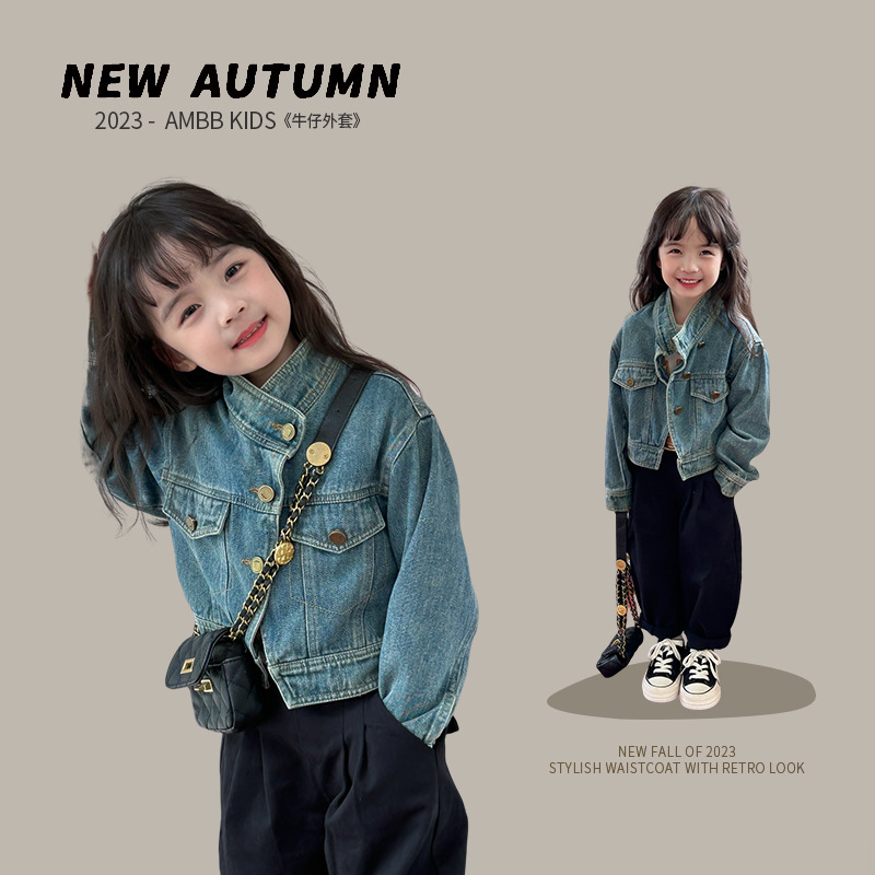 2024秋入荷A★子供服 　デニムジャケット　コート★90cm〜160cm