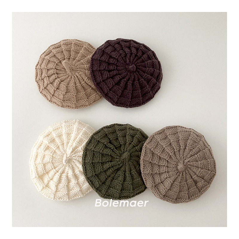 「2024」子供用★帽子★ニット帽子★キッズ★ベレー帽★可愛い★7色