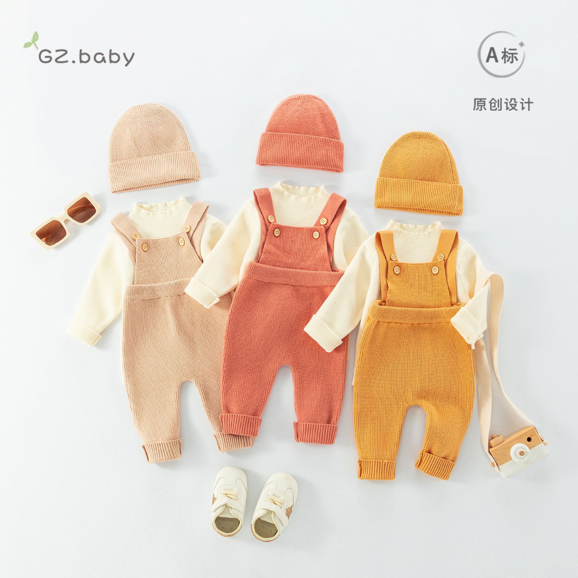 「2024」子供服★トップス+サロペット★セットアップ★韓国風子供服★ベビー★3色66cm〜90cm