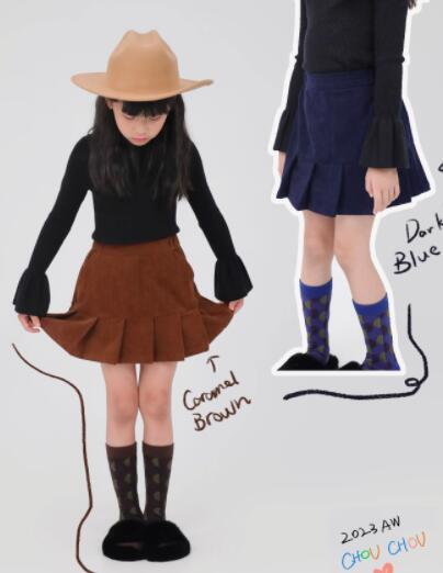 2024秋新品★子供服　スカート★90-150cm★2色