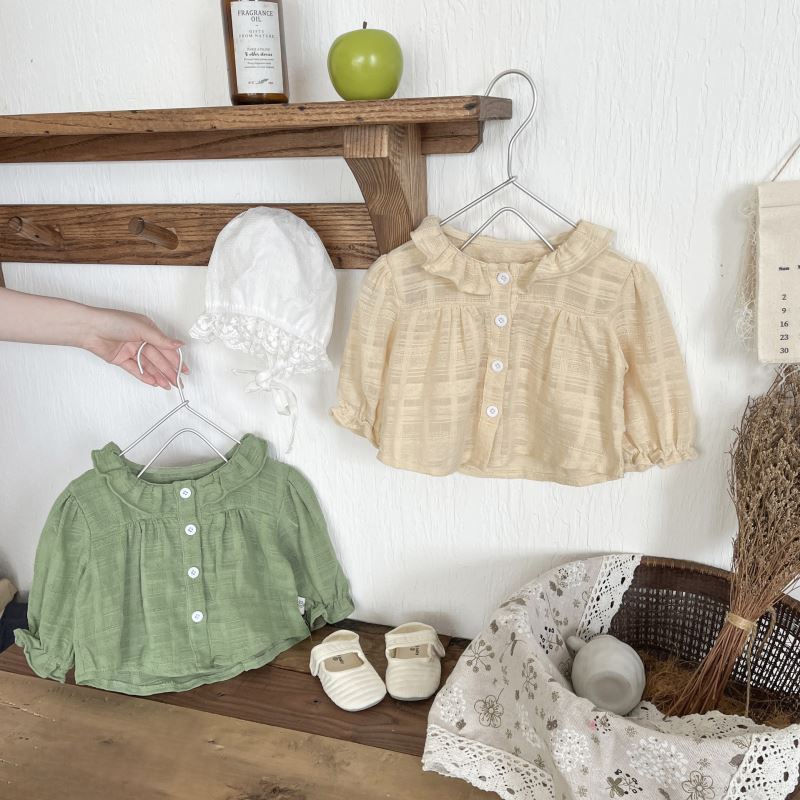 「2024」子供服★トップス★長袖シャツ★韓国風子供服★ベビー★2色66cm〜100cm