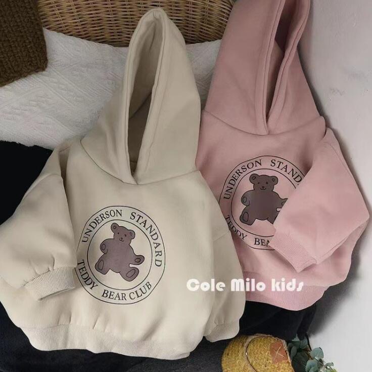 2024新品★子供服　厚手パーカー　トップス　裏起毛★80cm〜130cm 2色