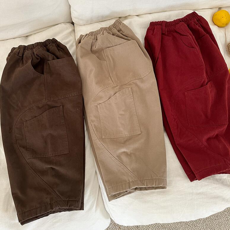 2024秋冬新品ZXR★子供服　ズボン　裏起毛★90cm〜150cm 3色