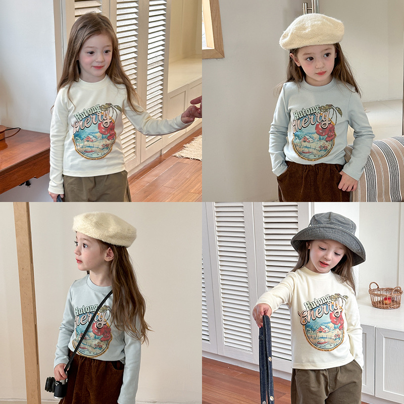 2024秋新品A★子供服　トップス★90cm〜160cm 2色