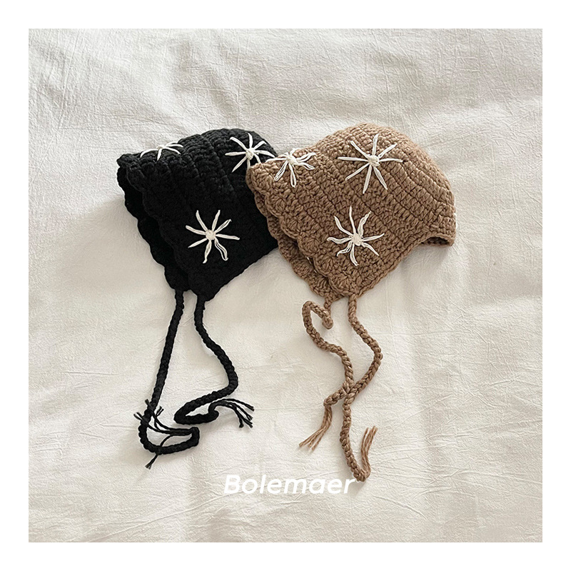 「2024」子供用★帽子★ニット帽子★耳カバー★キッズ★暖かい★4色