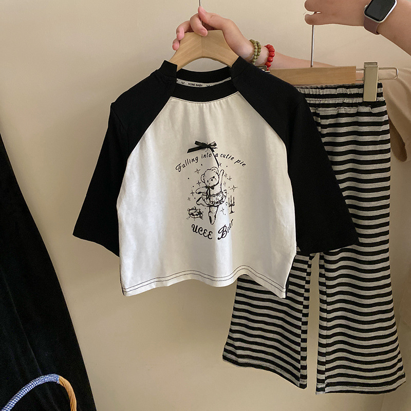 2024秋新作★子供服　トップス&ズボン分けて★90cm〜150cm 2色