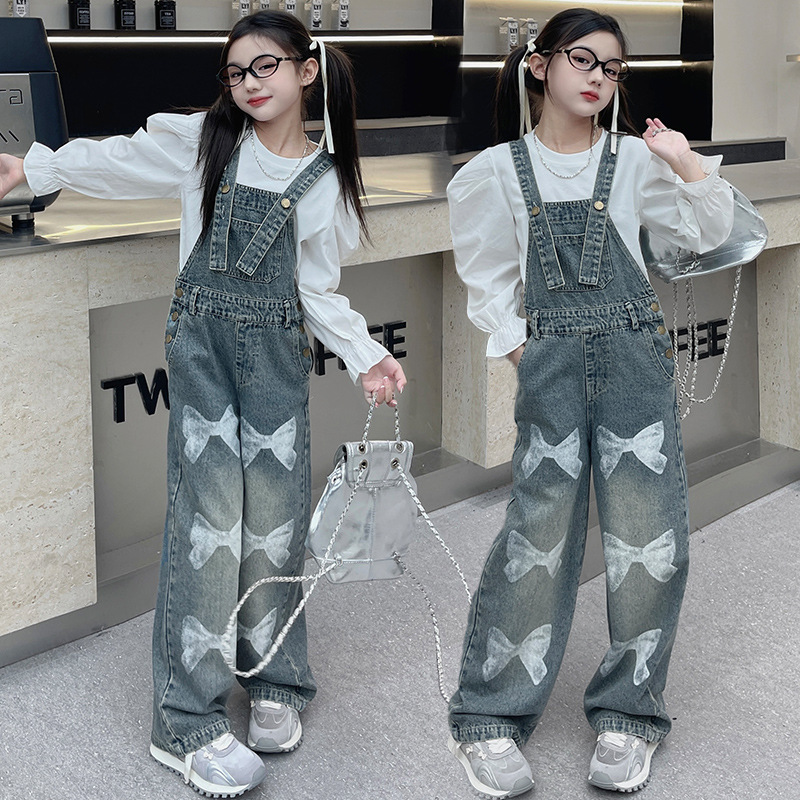 「2024」子供服★トップス★デニムサロペット★韓国風子供服★2色120cm〜170cm