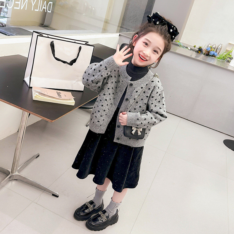 「2024」子供服★トップス★セーター★ワンピース★韓国風子供服★2色90cm〜140cm