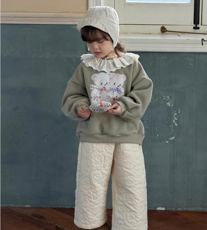 2024秋冬新品J★子供服　トレーナー　トップス★90cm〜140cm 2色