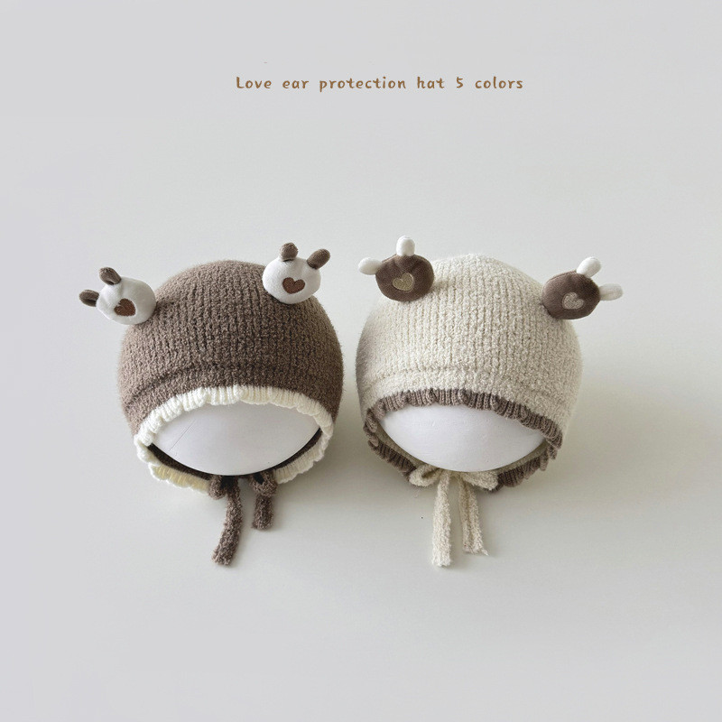 「2024」子供用★帽子★ニット帽子★耳カバー★ベビー★暖かい★5色