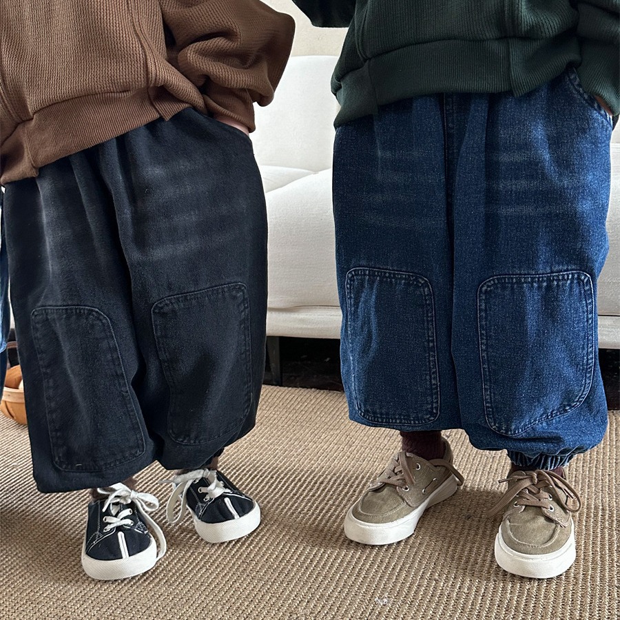 「2024秋冬」子供服★ズボン★ボトムス★裏起毛★ジーンズ★韓国風子供服★2色80cm〜140cm