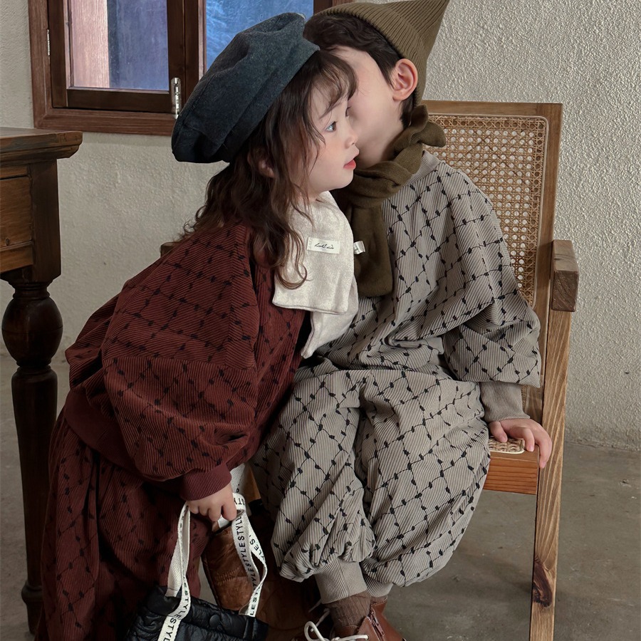 2024秋冬新品★子供服　セットアップ★80cm〜140cm 2色