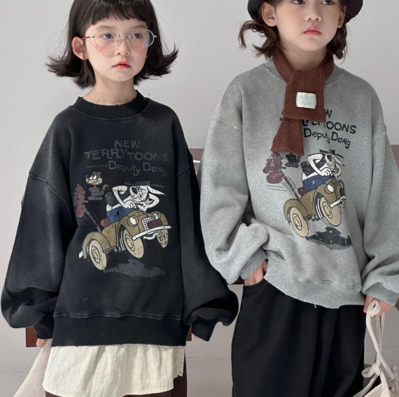 2024秋冬新品★子供服　トレーナー　トップス　裏起毛★90cm〜140cm 3色