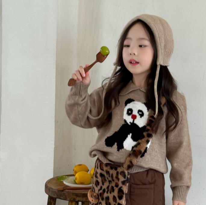「2024」子供服★トップス★ニット★セーター★パンダ★韓国風子供服★90cm〜150cm