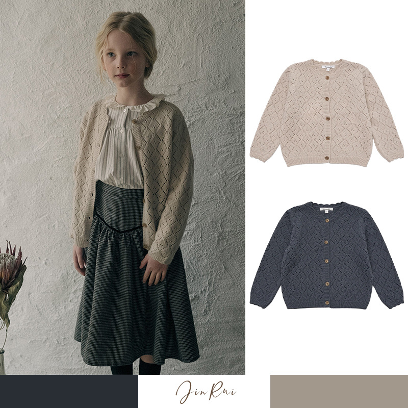 2024新品★子供服 　カーディガン★18-24M(90)〜10Y(140) 2色
