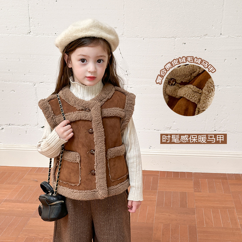 「2024」子供服★トップス★チョッキ★ベスト★韓国風子供服★90cm〜150cm