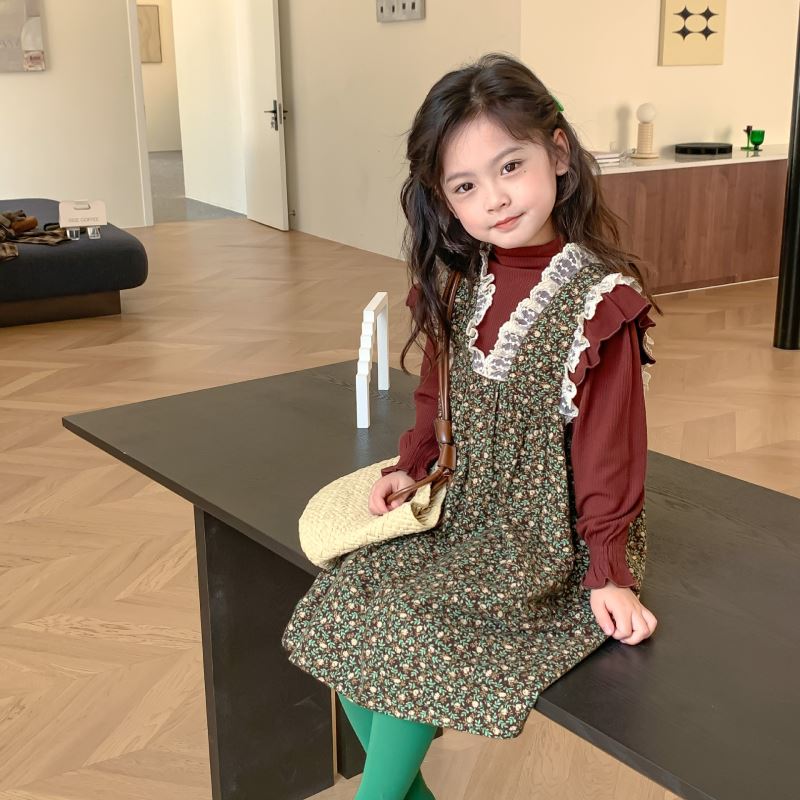 2024★春秋新作★韓国風子供服★トップス+ワンピース★7〜17