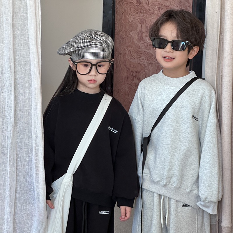 2024★秋冬新作★韓国風ベビー服★トップス+ズボン★裏起毛★90cm〜140cm 3色