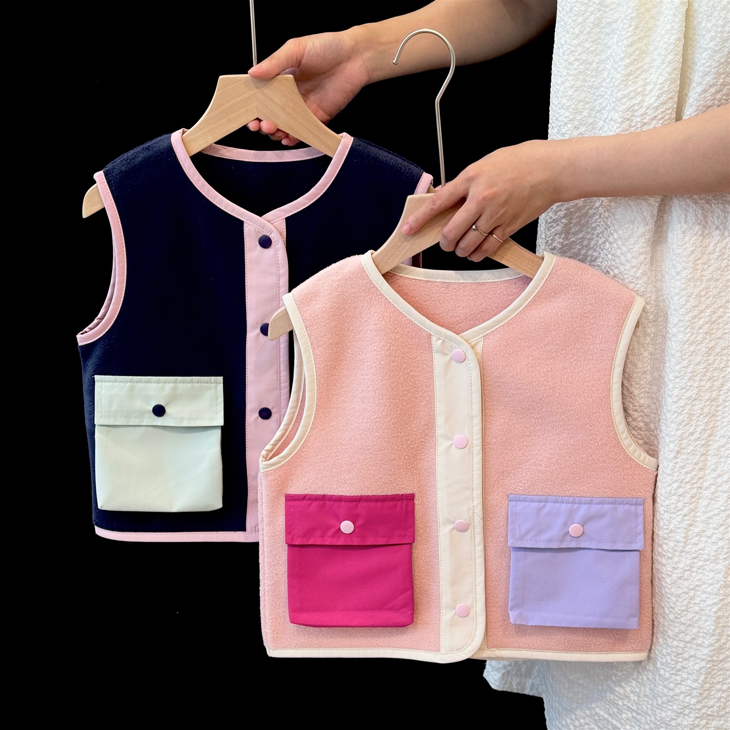 「2024」子供服★トップス★チョッキ★ベスト★韓国風子供服★2色90cm〜160cm