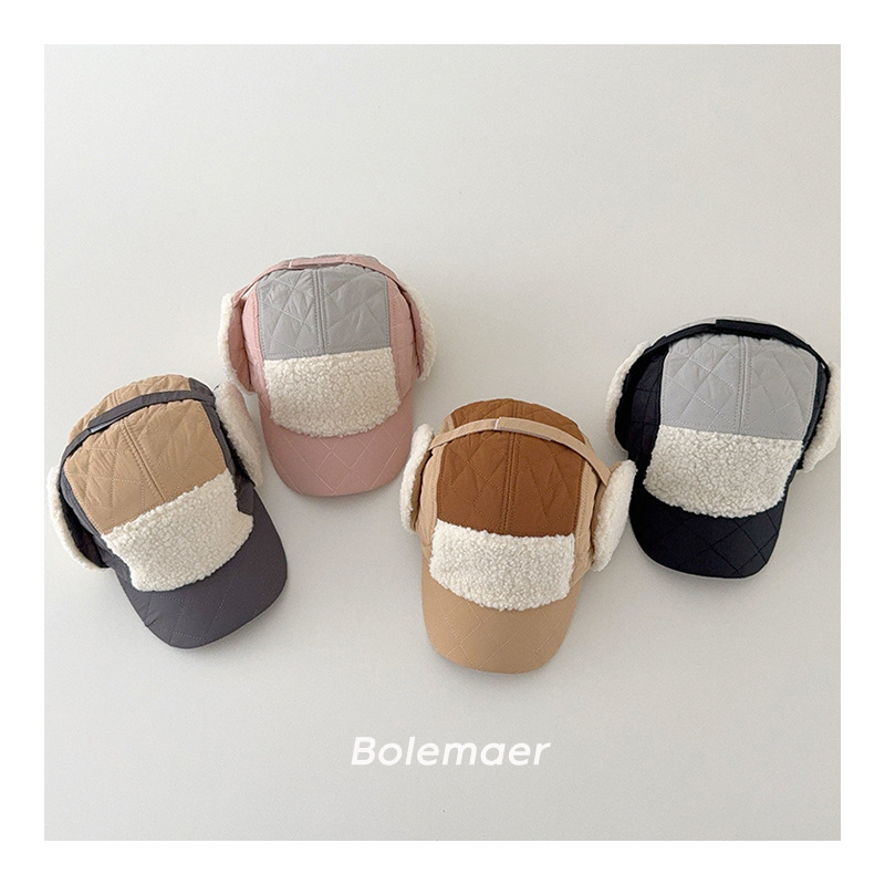 「2024」子供用★帽子★キャスケット★耳カバーキッズ★防寒★暖かい★4色