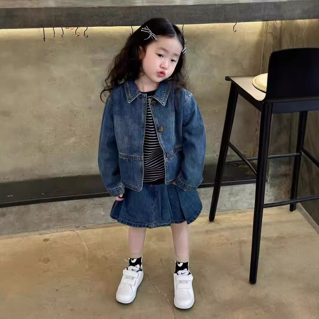 2024★春秋新作★韓国風ベビー服★コート★スカート★7〜17 2色