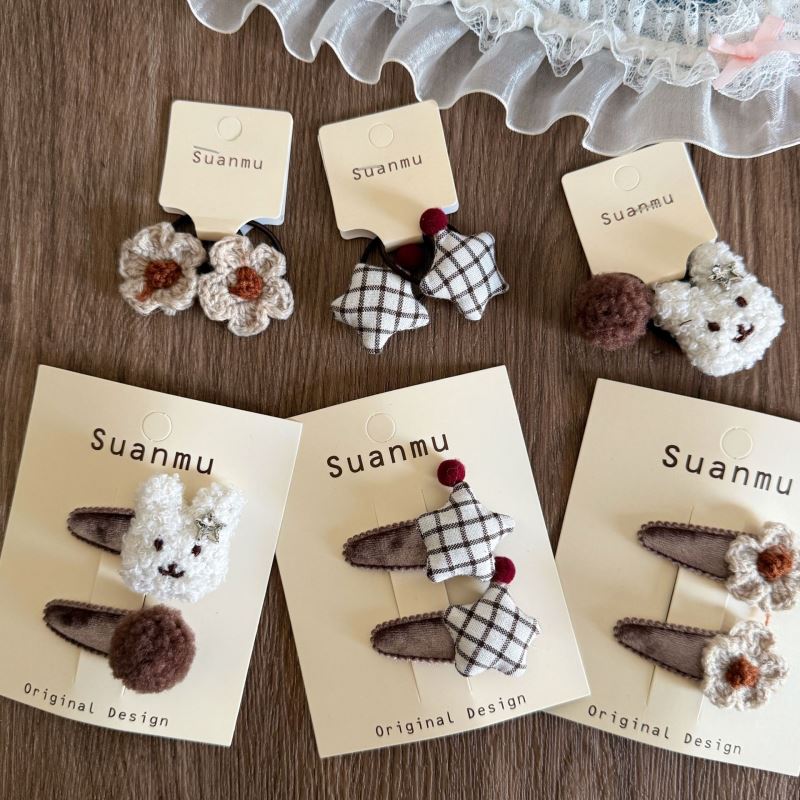 雑貨★子供用髪飾り　ヘアビン&へアゴム★アクセサリー★6組