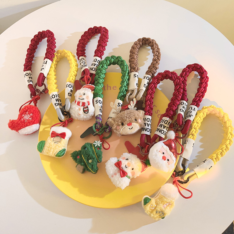 ★可愛いキーホルダー　携帯装飾品★クリスマスぬいぐるみキーチェーン★8色