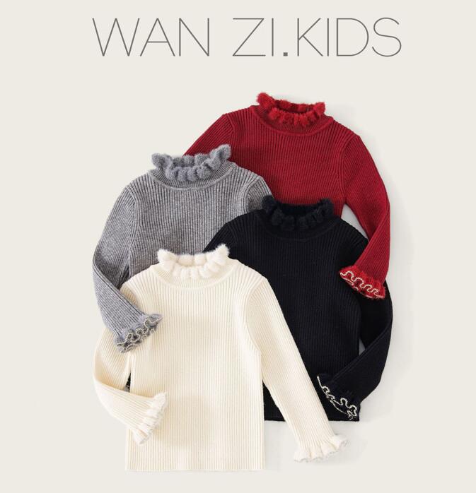 「2024」子供服★トップス★ニット★セーター★韓国風子供服★4色90cm〜140cm