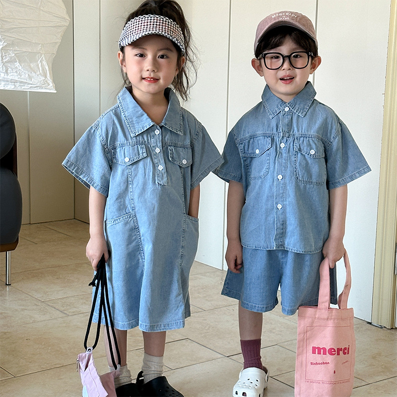 2025夏新作★子供服　ワンピース&上下セット★80cm〜150cm 2色