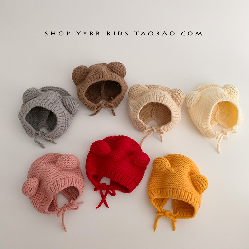 「2024」子供用★帽子★ニット帽子★耳カバー★防寒★ベビー★暖かい★8色