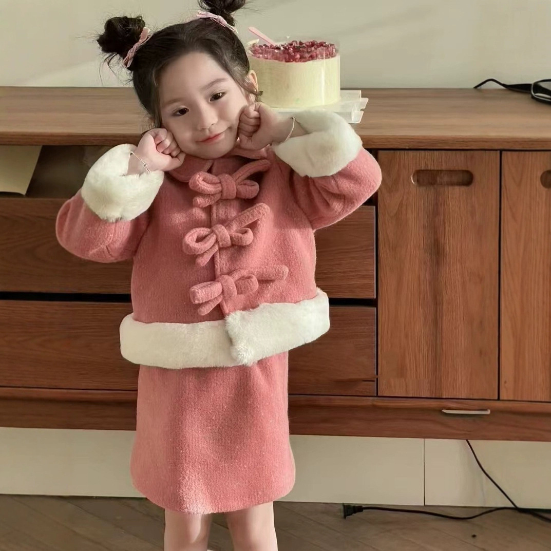 「2024」子供服★トップス+スカート★セットアップ★韓国風子供服★5#〜13#