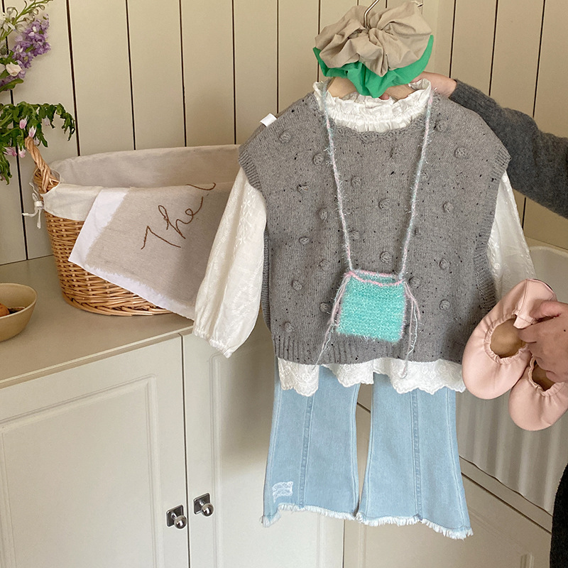 2025新作★子供服　トップス&ニットベスト&ズボン分けて★90cm〜150cm