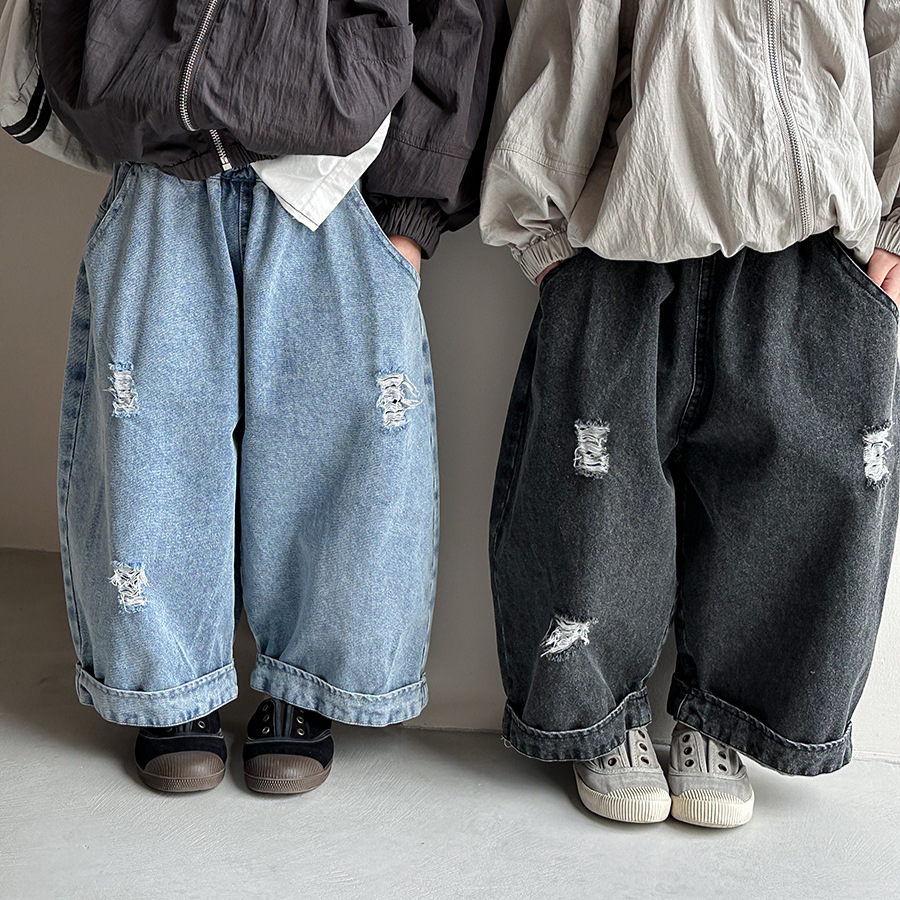 2025★春秋新作★韓国風子供服★ジーンズ★80cm〜140cm 2色