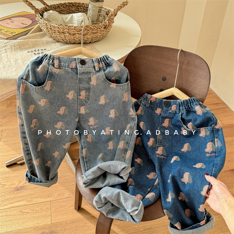 「2025」子供服★ズボン★ボトムス★ジーンズ★韓国風子供服★2色80cm〜130cm