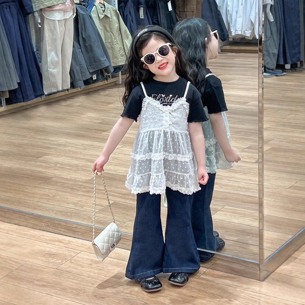 2025夏新作★子供服　トップス&吊りブラウス& ズボン分けて★90cm〜140cm